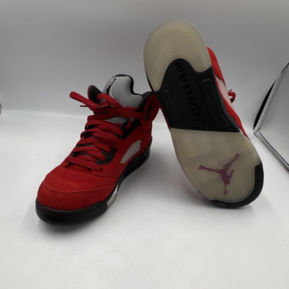 Jordan Air Jordan 5 Retro Mid Raging Bull Sneakers 5.5Y Red Black 440888-600 - Picture 6 of 11